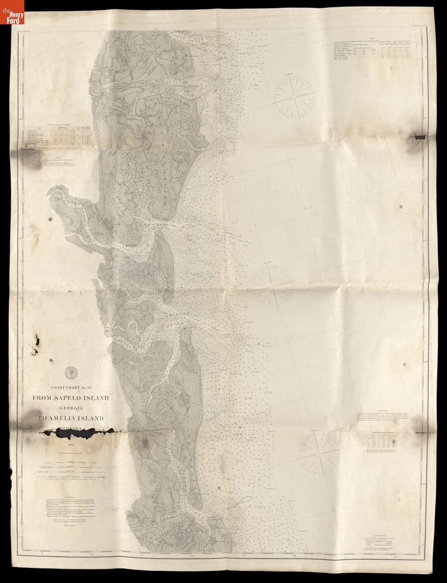 "Coast Chart No. 57 from Sapelo Island, Georgia to Amelia Island, Florida," 1876-1884