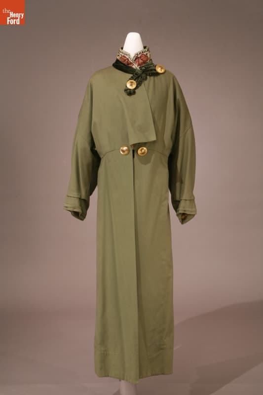 Wool Coat with Embroidered Collar Worn by Elizabeth Virginia Palmer, 1905-1915