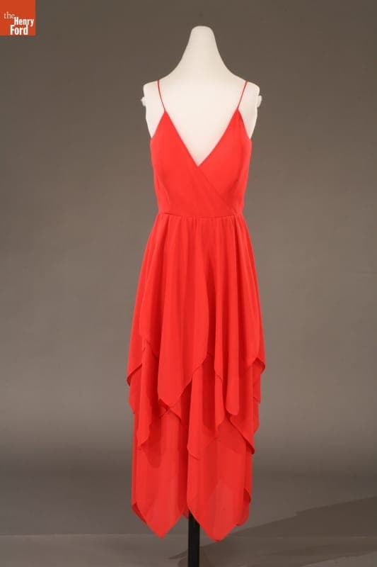 Red Crepe Dress, circa 1982