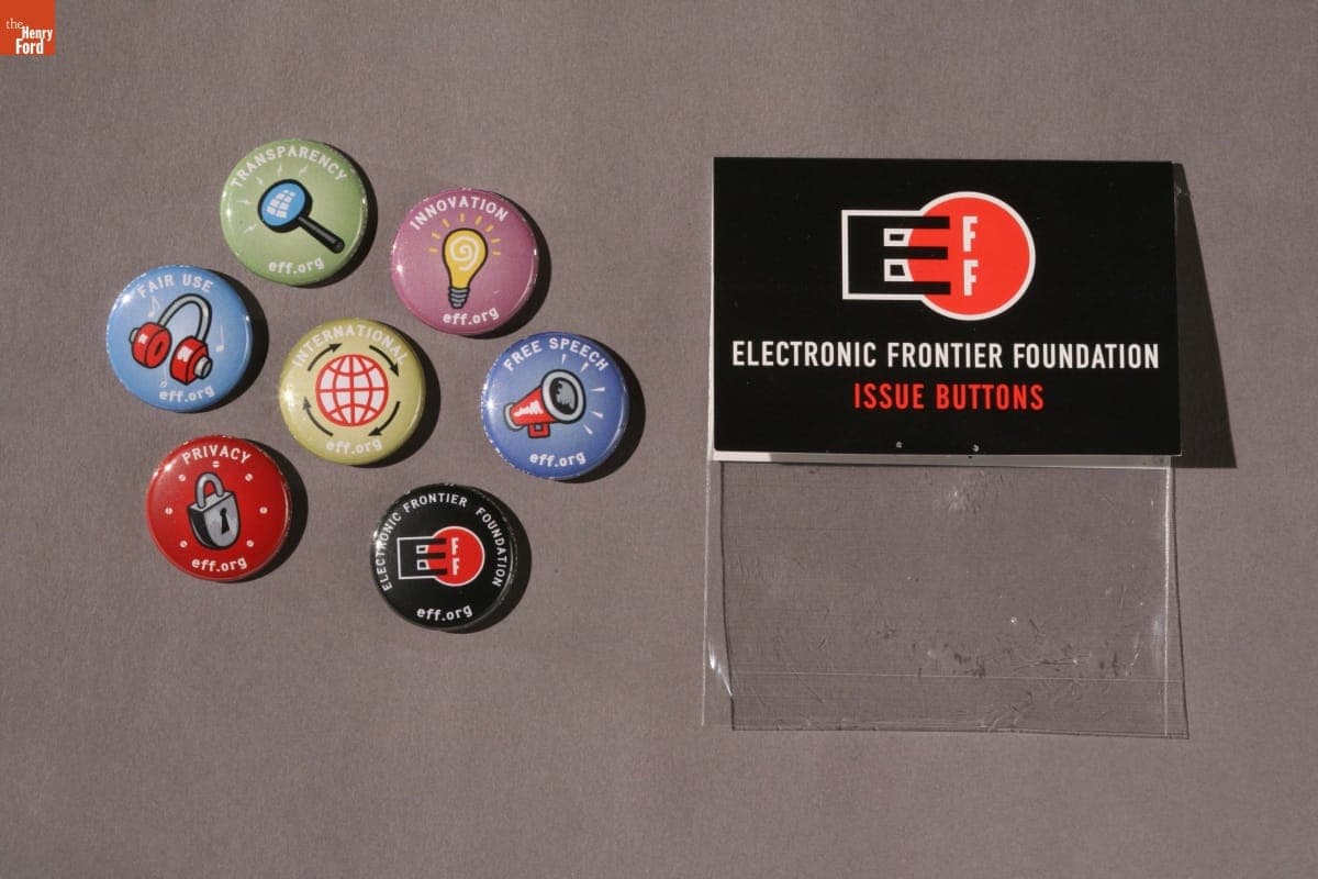 Electronic Frontier Foundation Issue Buttons, 2009