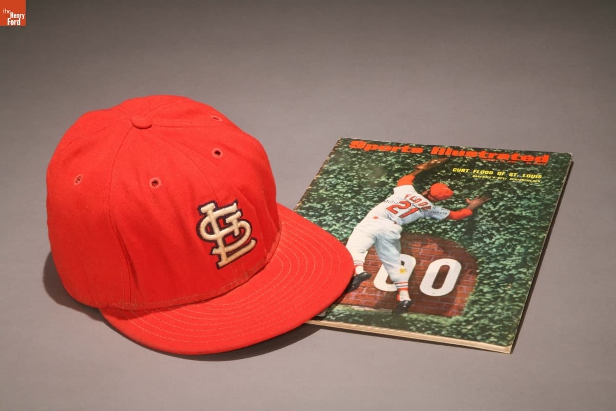 St. Louis Cardinals Baseball Cap Worn by Curt Flood, 1965-1969