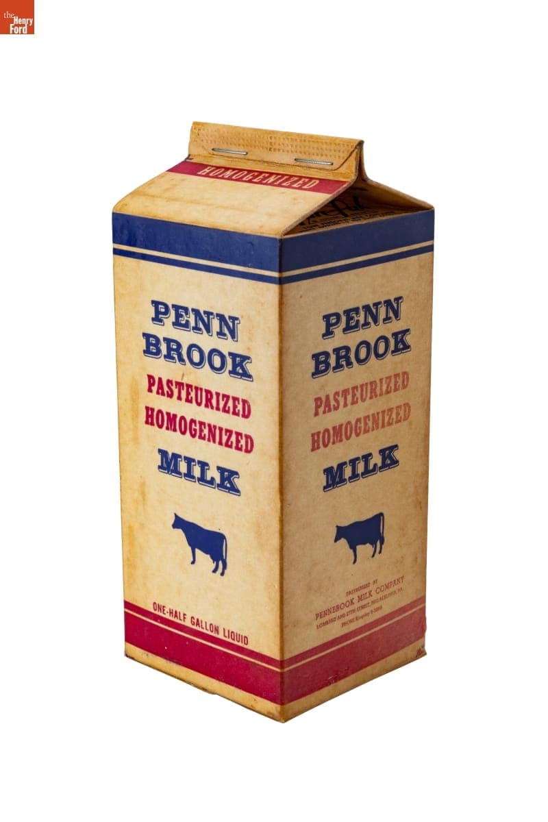 Pennbrook Milk Carton, circa 1953