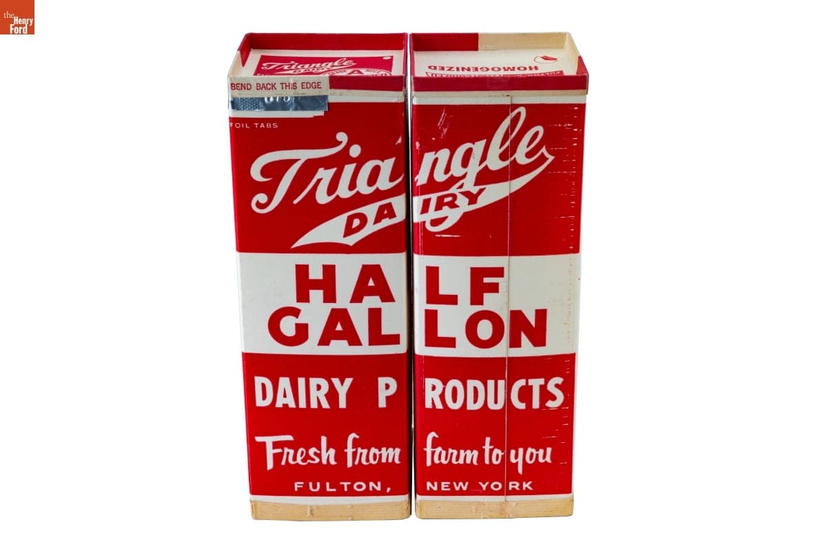 Triangle Dairy Twin Quart Milk Cartons
