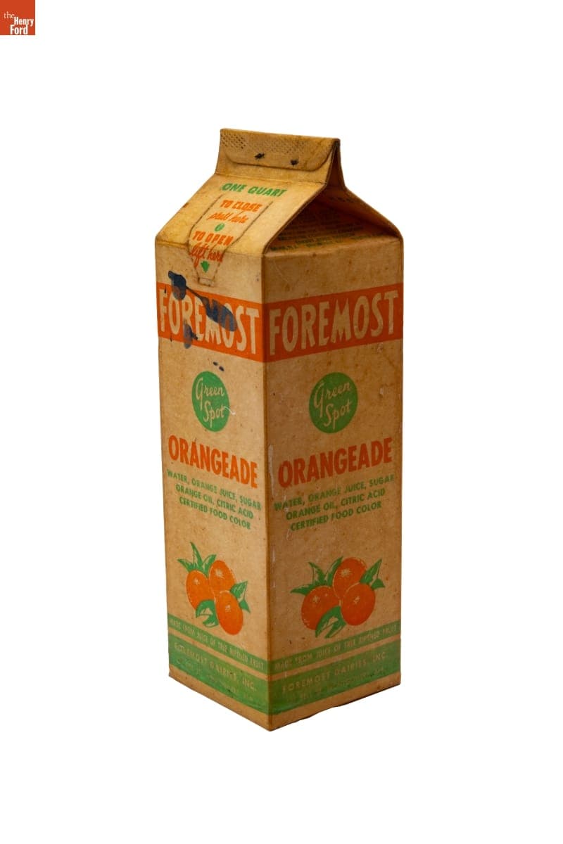 Foremost Dairies, Inc. Orangeade Carton