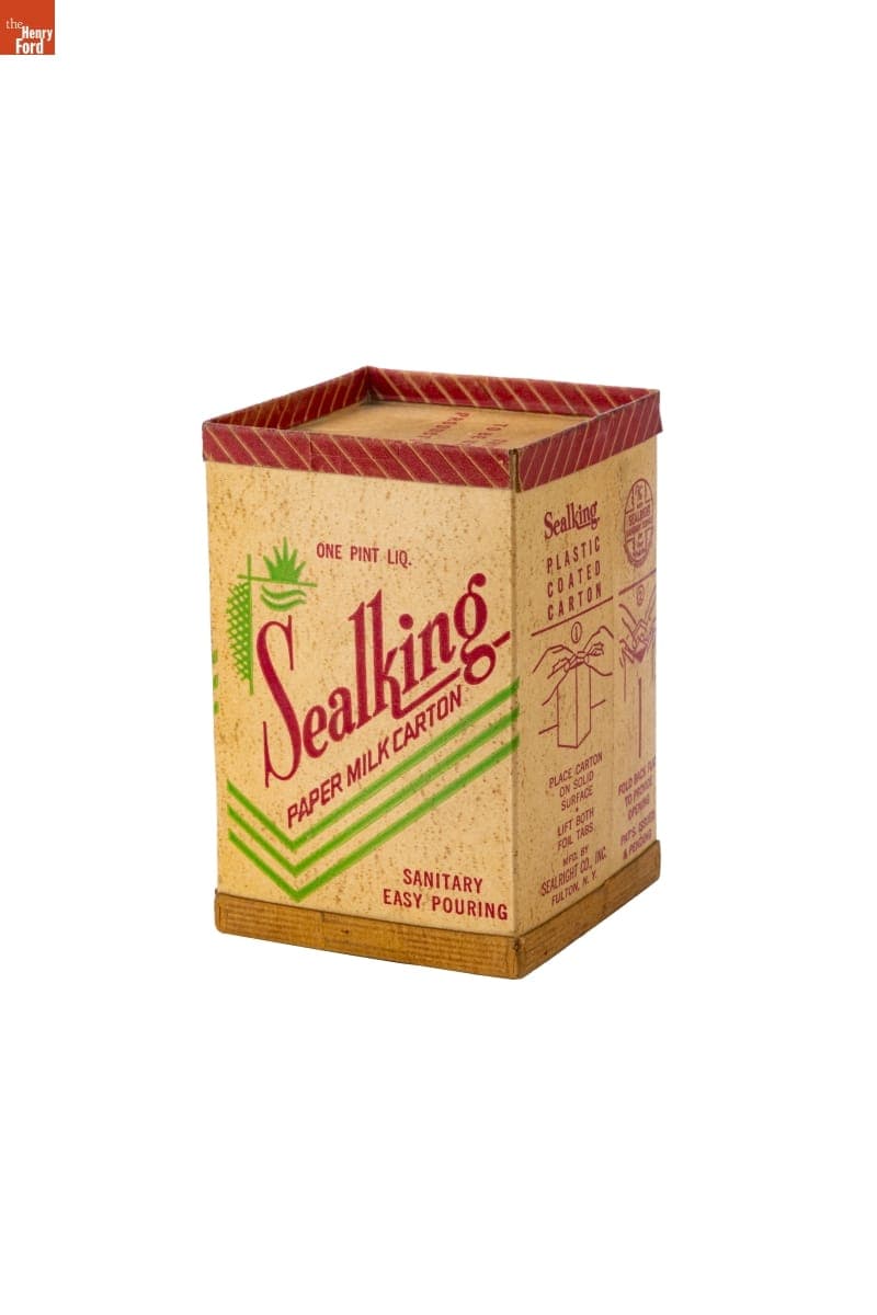 Sealking Sample Milk Carton, circa 1932