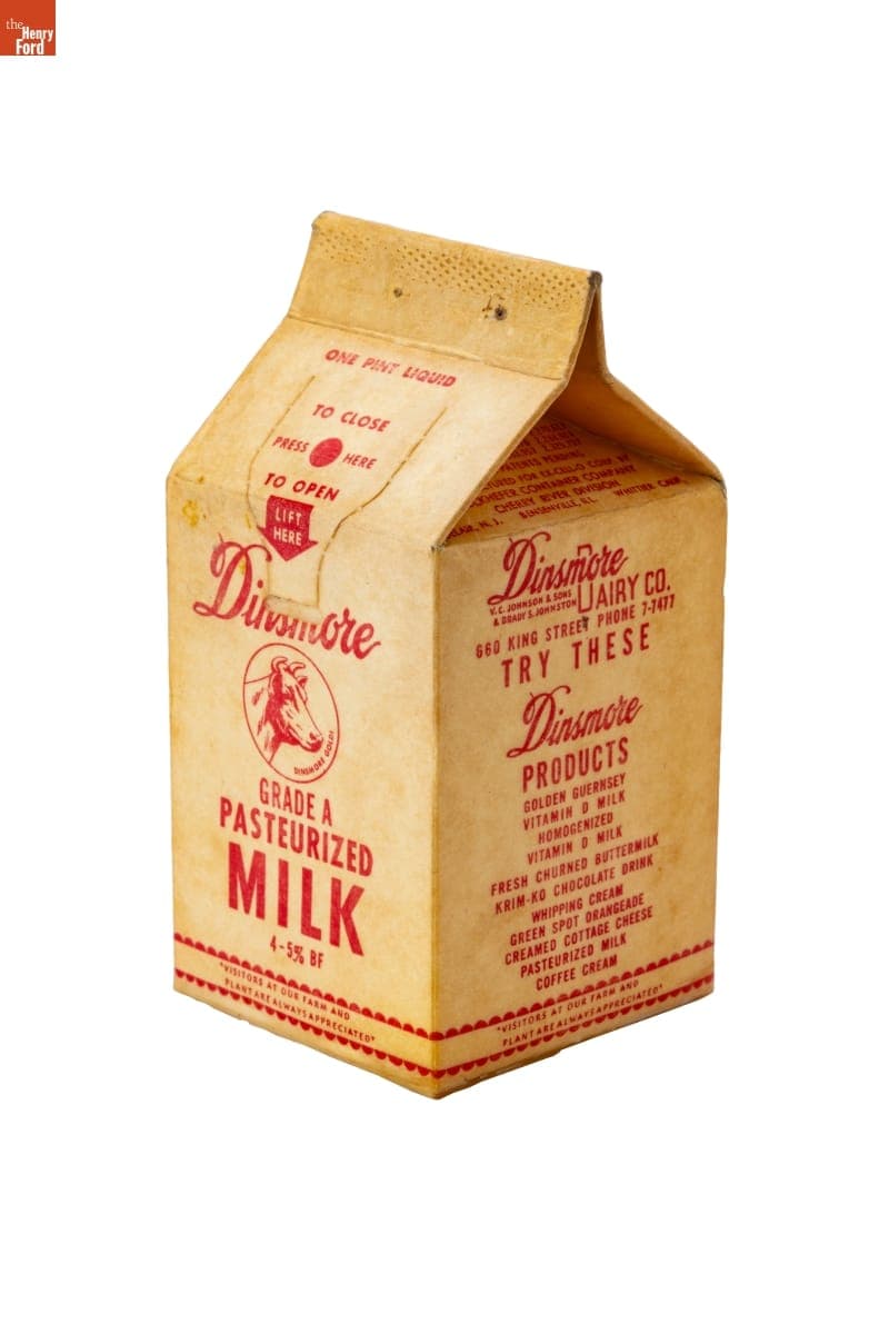 Dinsmore Dairy Co. Milk Carton