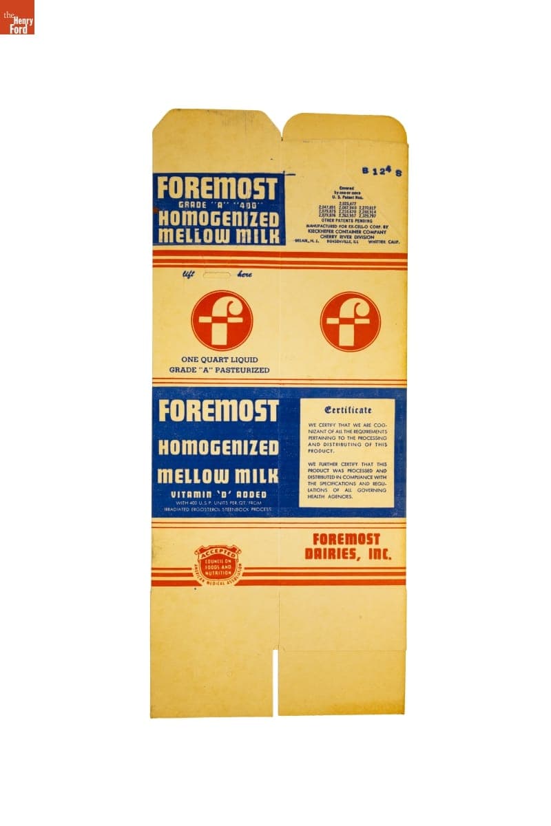 Foremost Dairies, Inc. Milk Carton