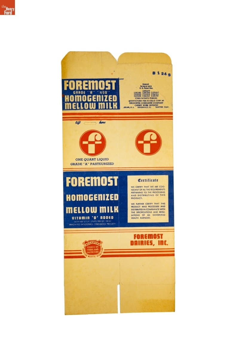 Foremost Dairies, Inc. Milk Carton