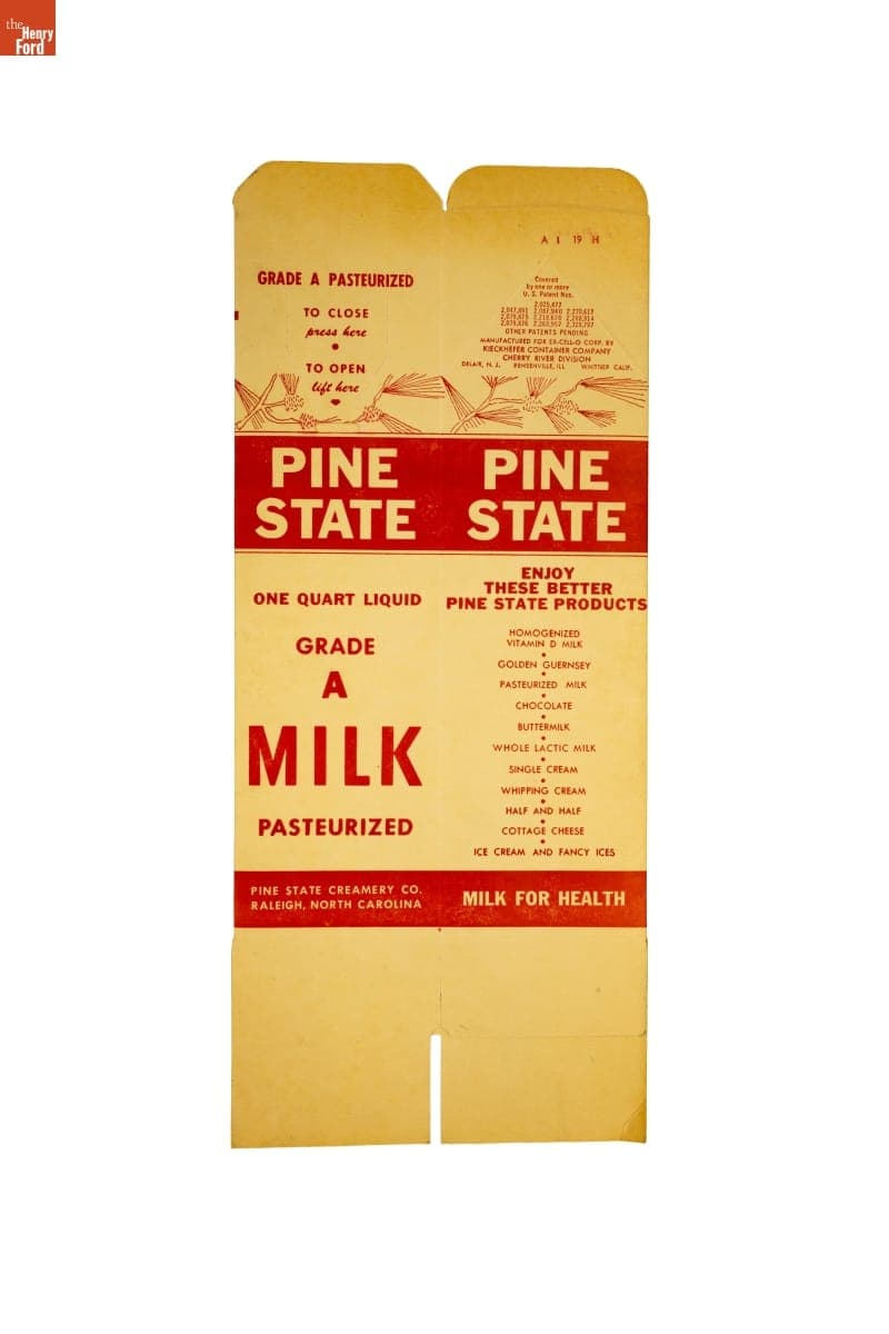 Pine State Milk Carton