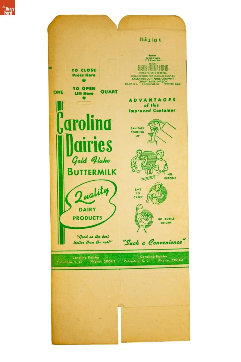 Carolina Dairies Buttermilk Carton