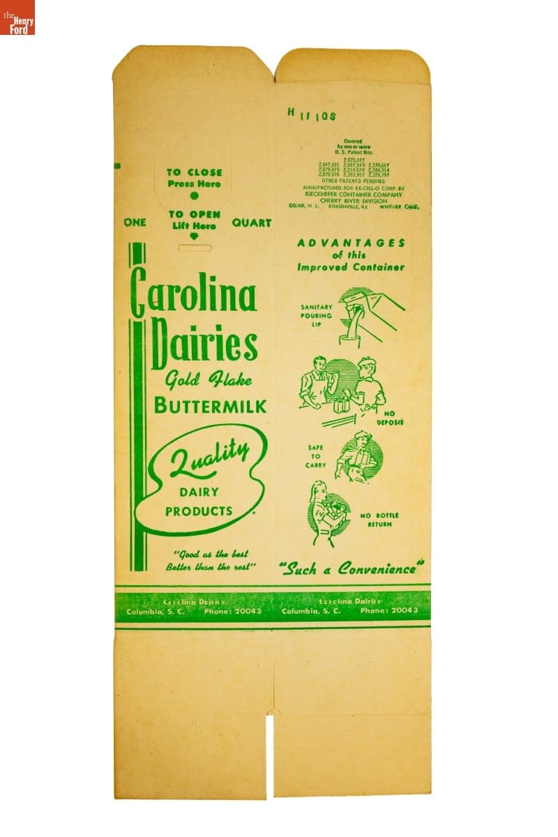 Carolina Dairies Buttermilk Carton