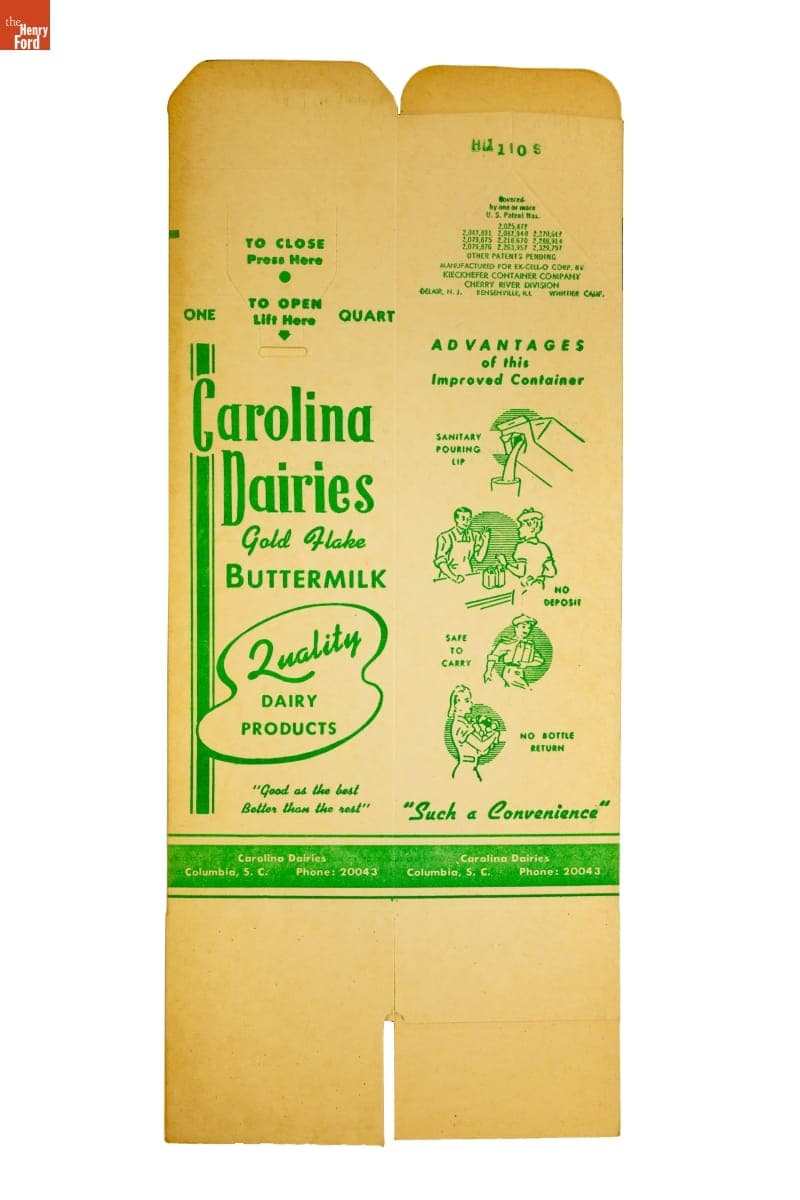 Carolina Dairies Buttermilk Carton