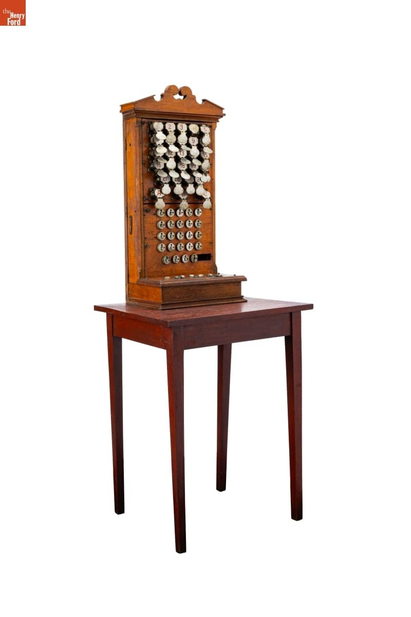 Telephone Switchboard Used in Lake Orion, Michigan, circa 1900