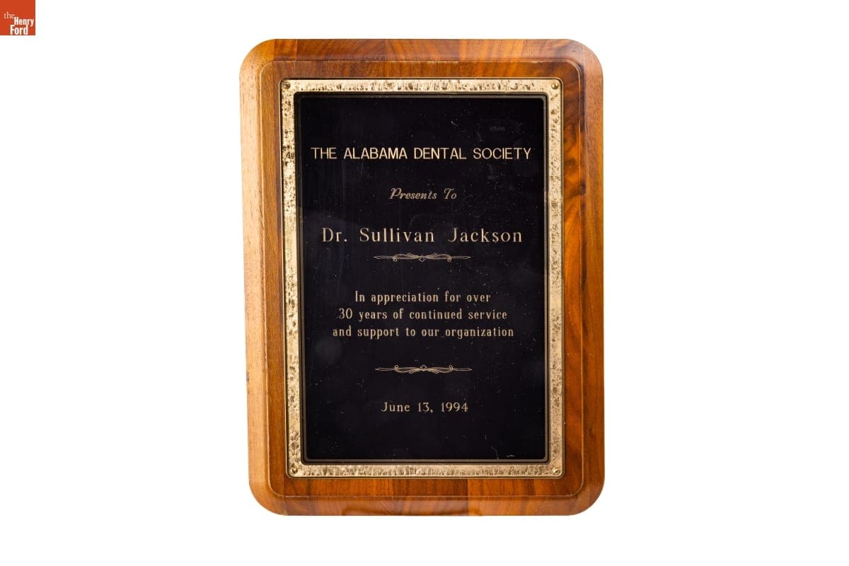 The Alabama Dental Society Award Presented to Dr. Sullivan Jackson
