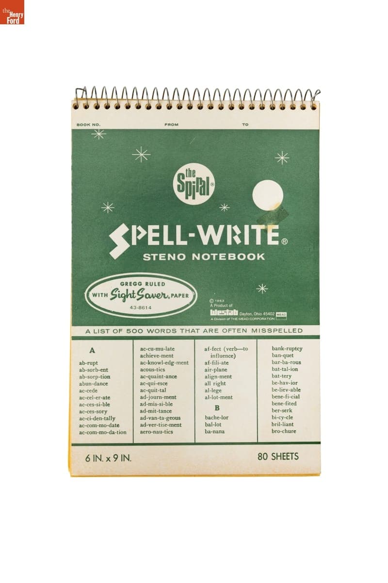 "Spell-Write" Steno Notebook, circa 1963
