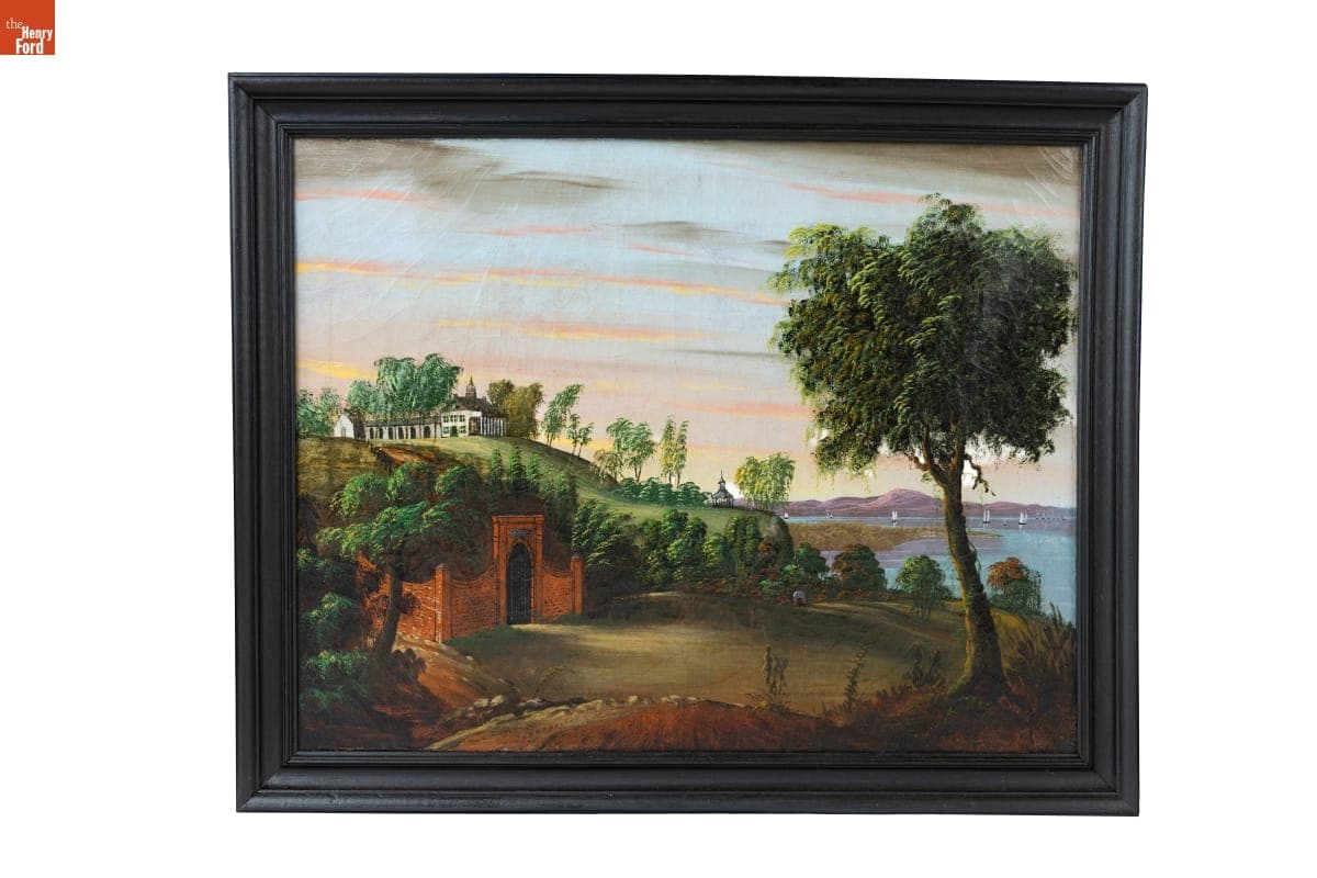 Oil Painting, "Mount Vernon and Washington's Tomb," by William M. Prior, circa 1855