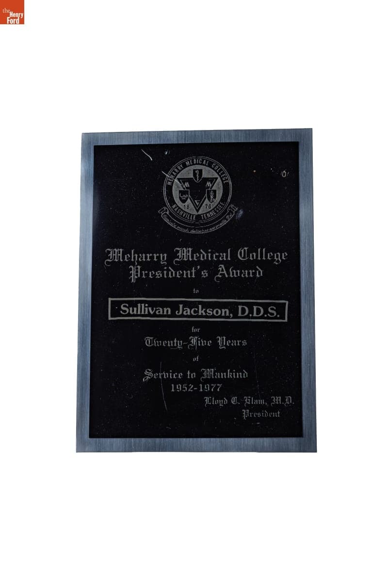 Meharry Medical College President's Award Presented to Dr. Sullivan Jackson, Selma, Alabama