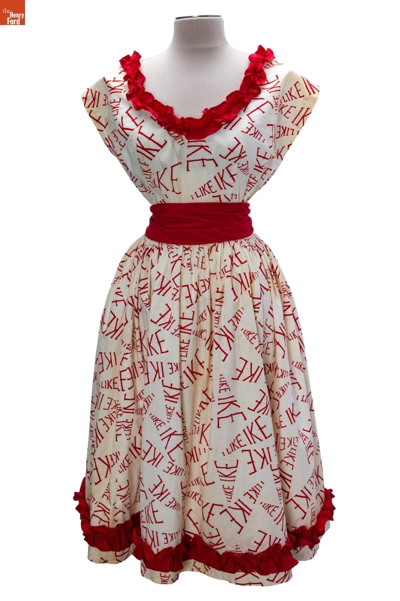 "Ike" Dress, Worn by Elizabeth Chambers Firestone during the Dwight Eisenhower Campaign, 1952