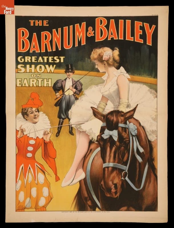 Circus Poster, Barnum and Bailey Circus, The Greatest Show on Earth, 1897