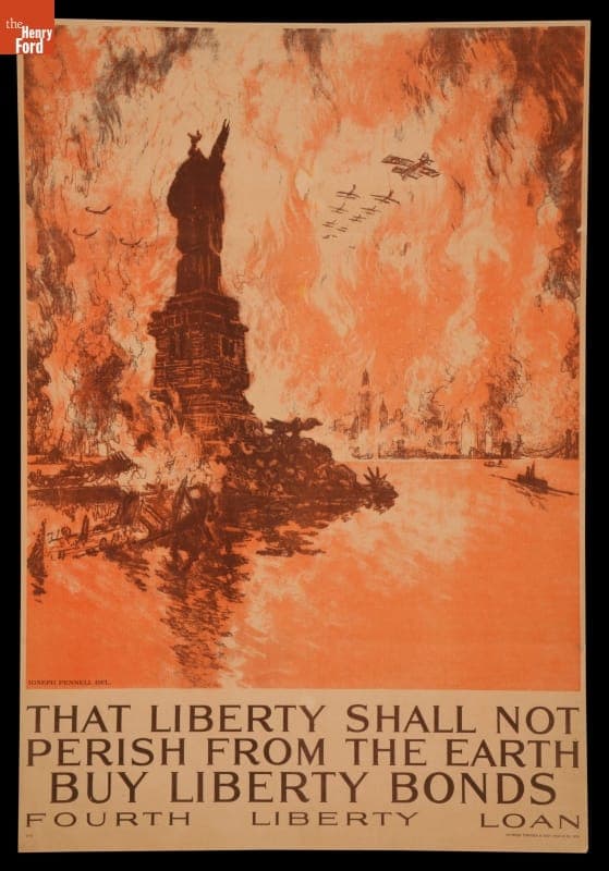 World War I Poster, "That Liberty Shall not Perish from the Earth, Buy Liberty Bonds," 1918
