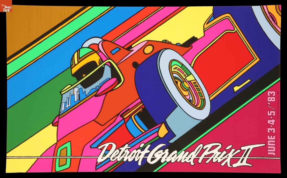 Racing Poster, "Detroit Grand Prix II," 1983