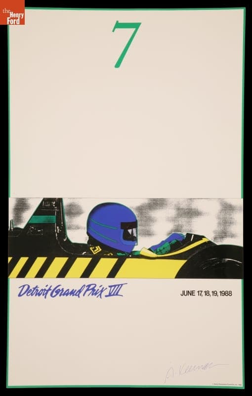 Racing Poster, "Detroit Grand Prix VII," 1988