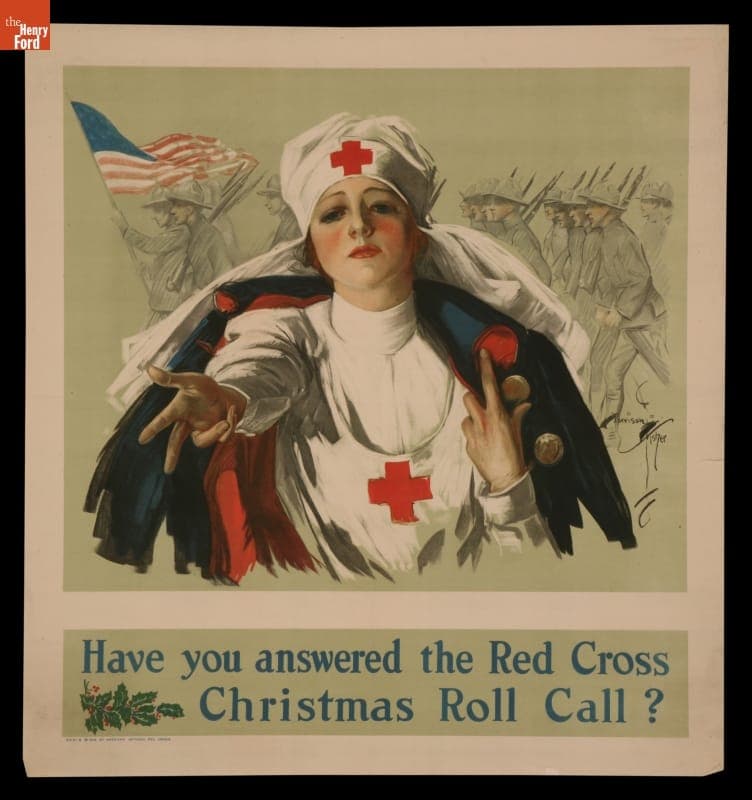 World War I Poster, "Have You Answered the Red Cross Christmas Roll Call?," 1918