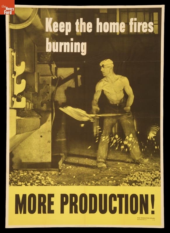 World War II Poster, "Keep the Home Fires Burning," 1942