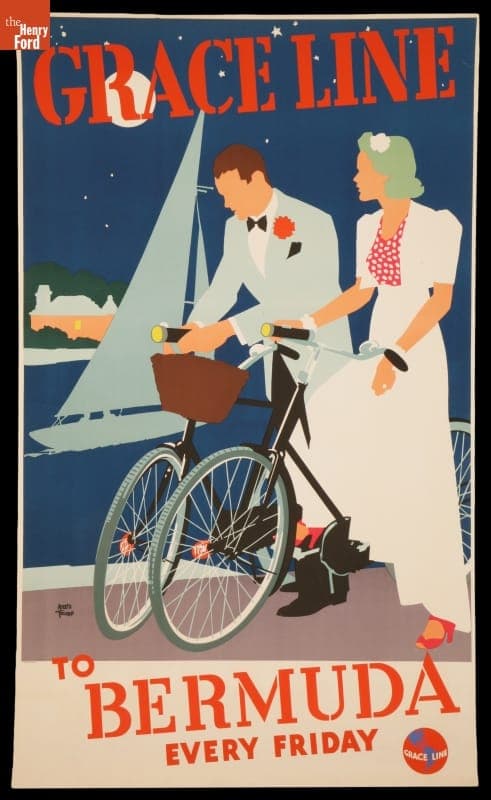 Travel Poster, "Grace Line to Bermuda," circa 1937