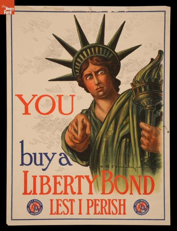 World War I Poster, "You Buy a Liberty Bond Lest I Perish," 1917
