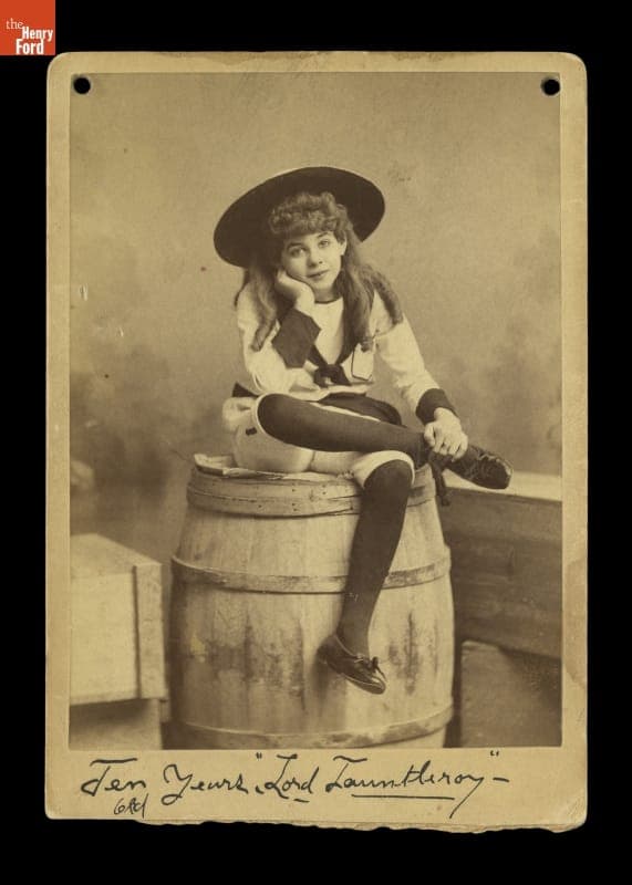 Young Eva Tanguay as Lord Fauntleroy, 1888