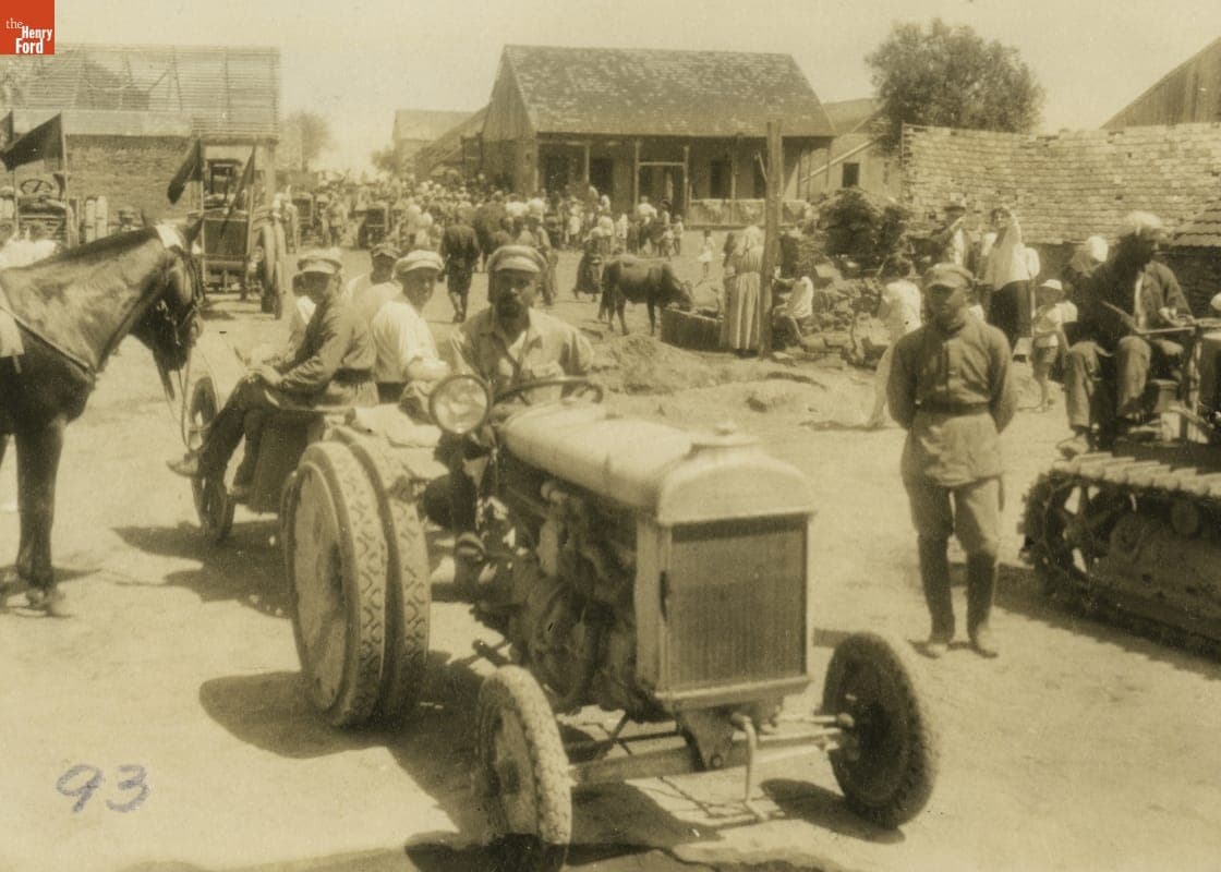 Fordson Tractor Pulling Cart, Russia, 1926