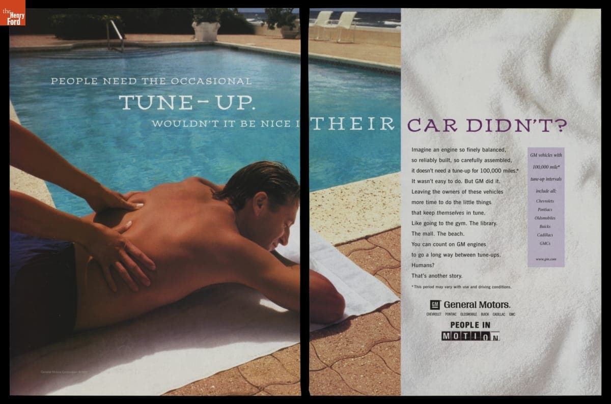 "People Need the Occasional Tune-Up. Wouldn't It Be Nice If Their Car Didn't?," General Motors, 1997