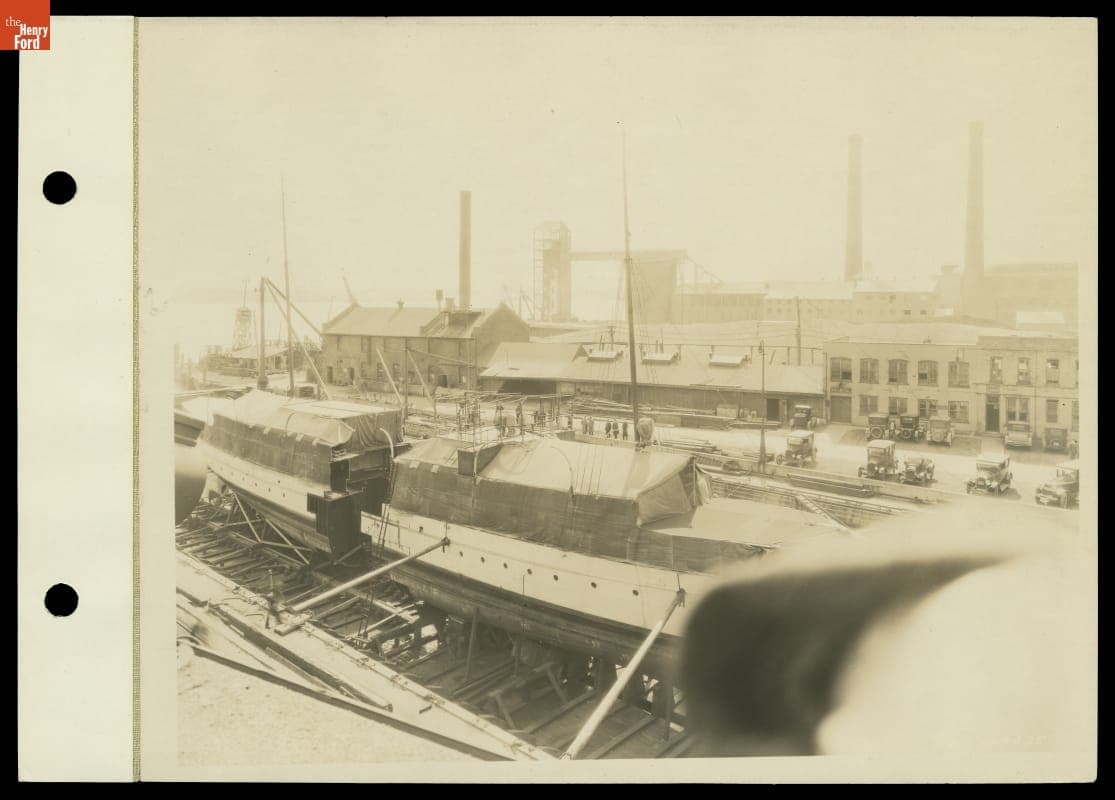 Henry Ford's Yacht "Sialia" Undergoing Modification at Detroit Shipbuilding Company, 1925