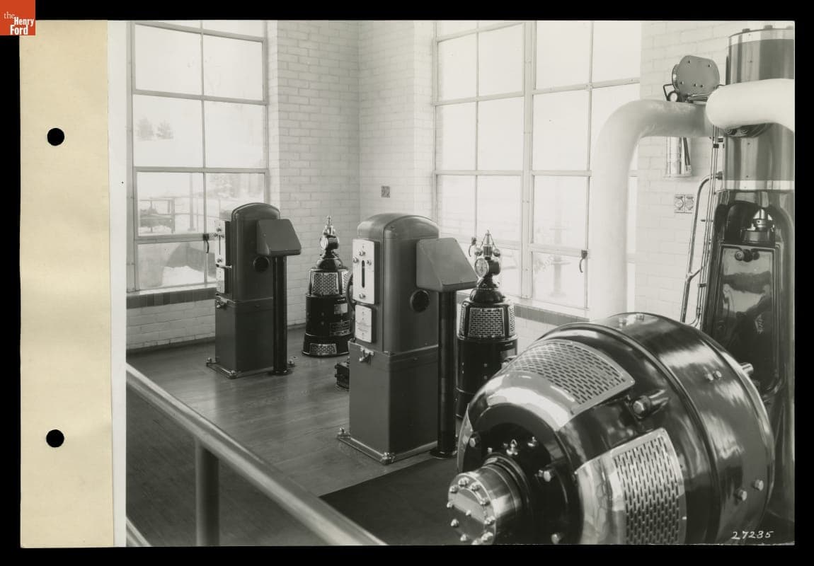 Inside Willow Run Ford Village Industry Plant Powerhouse, February 1940