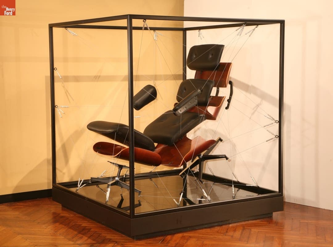 Exploded Eames Lounge Chair and Ottoman on Exhibit in Henry Ford Museum, 2009