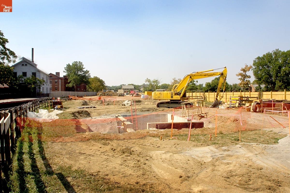 Soybean Lab Agricultural Gallery Relocation Site during the Greenfield Village Restoration Project, September 2002
