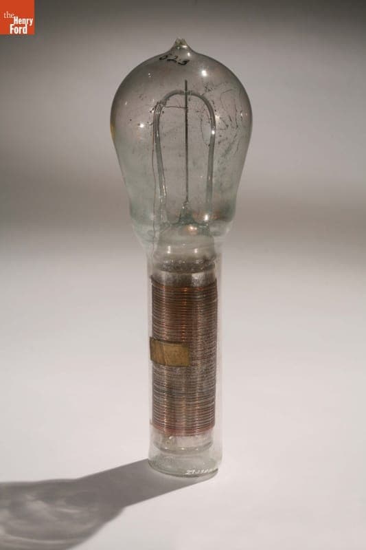 Induction Lamp Made by Philip Diehl, 1885