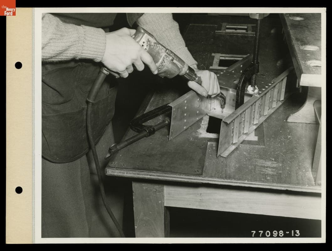 Riveting Operations, Willow Run Bomber Plant, 1942