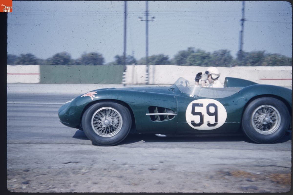 Aston Martin DBR2/420 in the First Los Angeles Examiner Grand Prix, March 1959