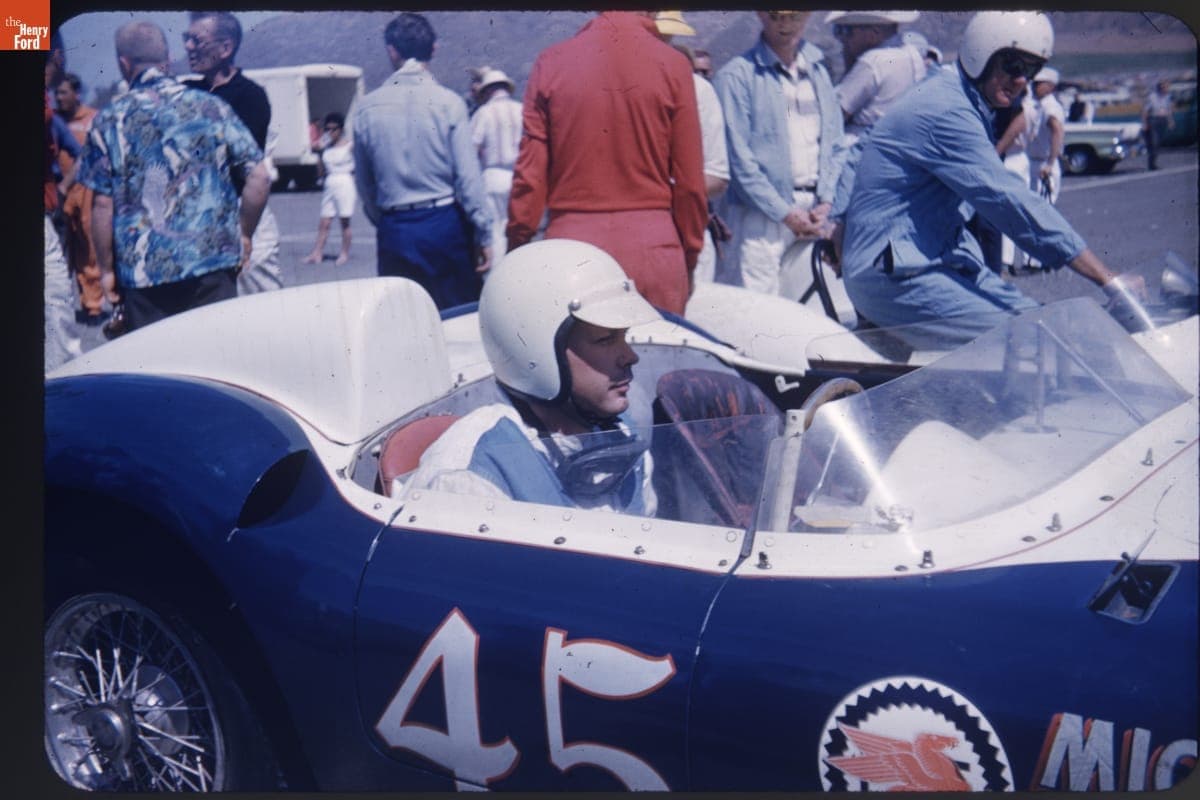 Lloyd Ruby in Maserati 450S at International Grand Prix Sports Car Road Race, Riverside, California, April 1960