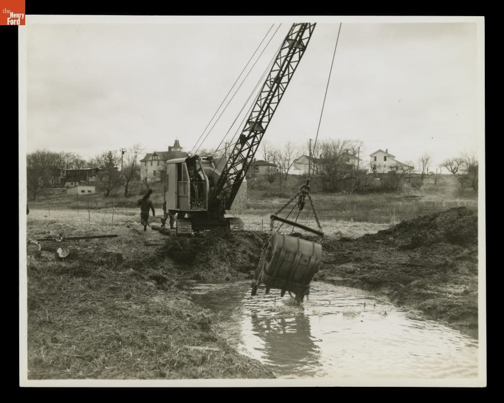 Hydroelectric Plant Construction, Ford Village Industries, Clarkston, Michigan, 1940