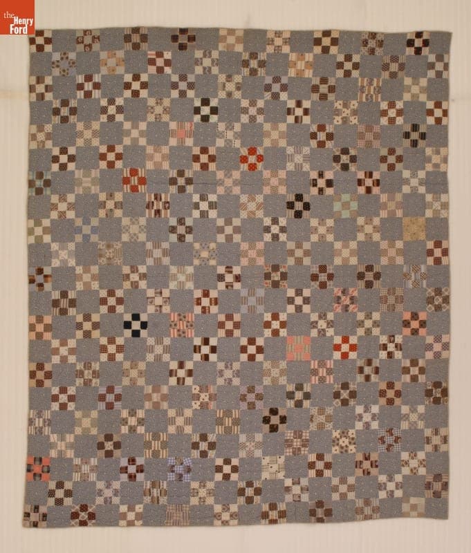 Nine-Patch Quilt by Clara Finch Hulse, circa 1900