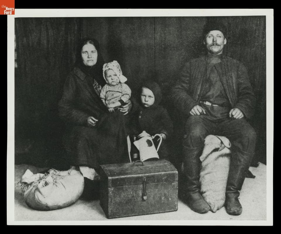 Russian Family Recently Emigrated to Detroit, Michigan, 1917