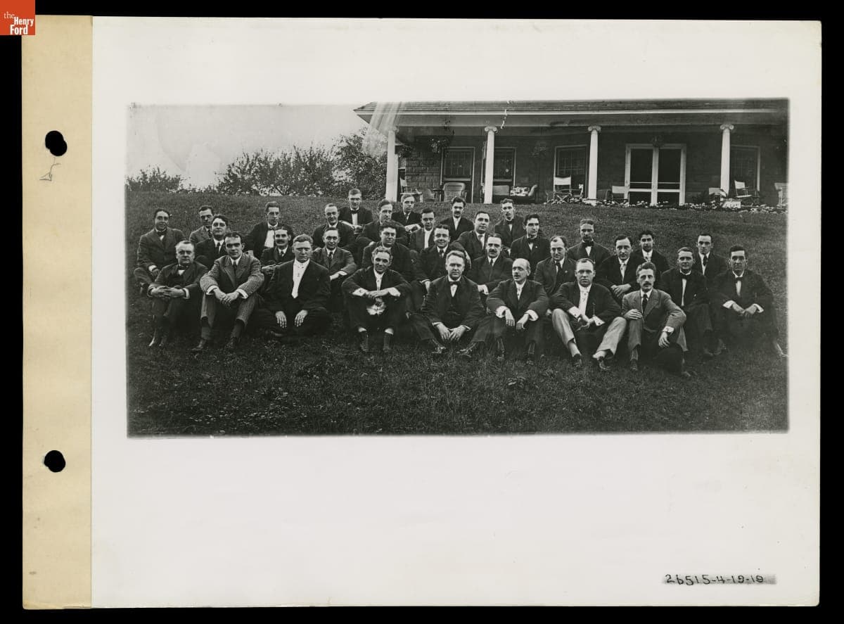 Henry Ford with Ford Motor Company Executives and Managers, Ardussey Road House, Detroit, Michigan, 1907