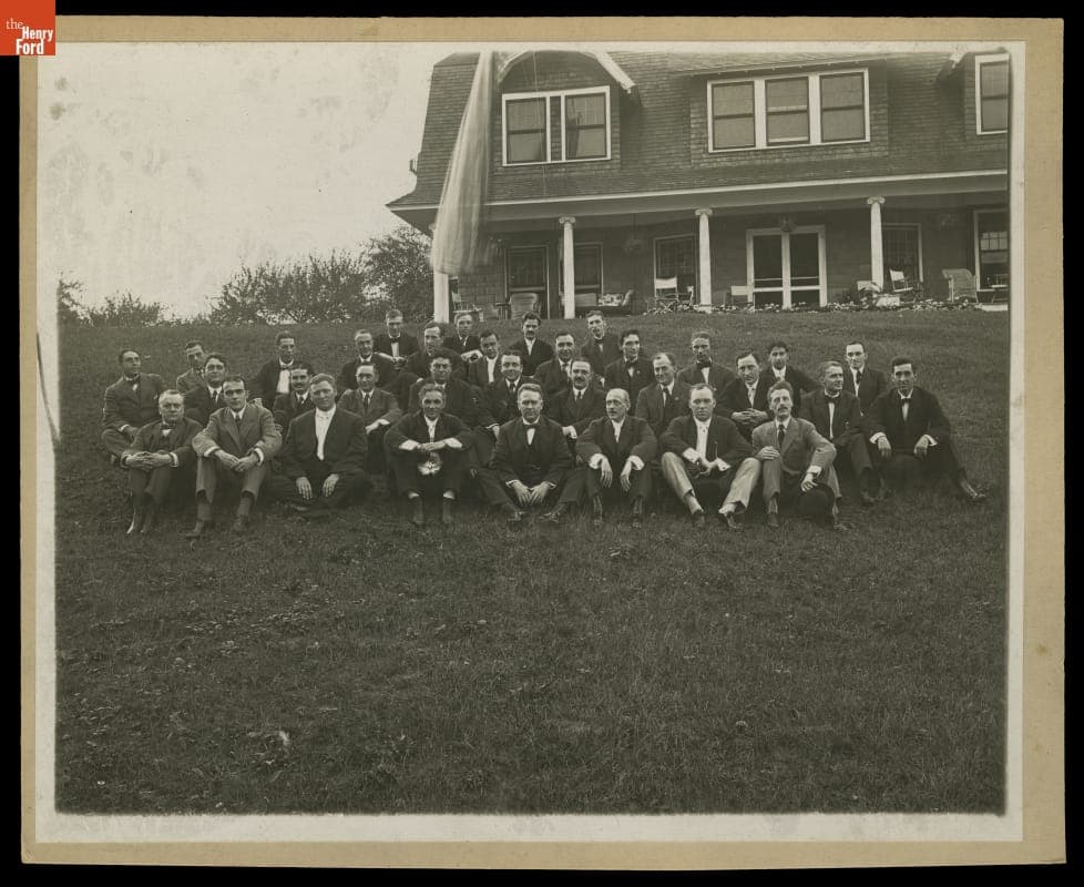 Henry Ford with Ford Motor Company Executives and Managers, Ardussey Road House, Detroit, Michigan, 1907