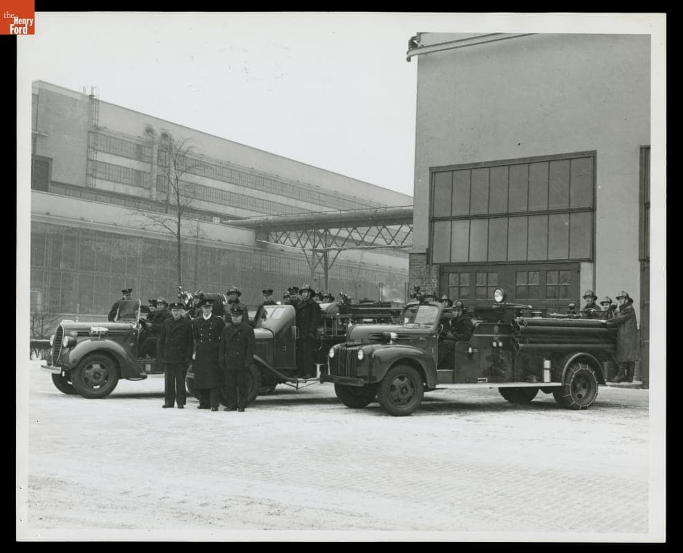 Fire Department at the Ford Rouge Plant, Dearborn, Michigan, 1945