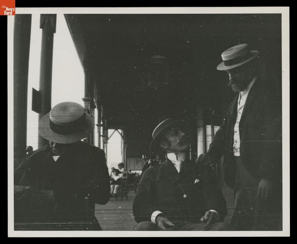 Thomas Edison Asleep at the Oriental Hotel, Manhattan Beach, Snapshot by Henry Ford, 1896