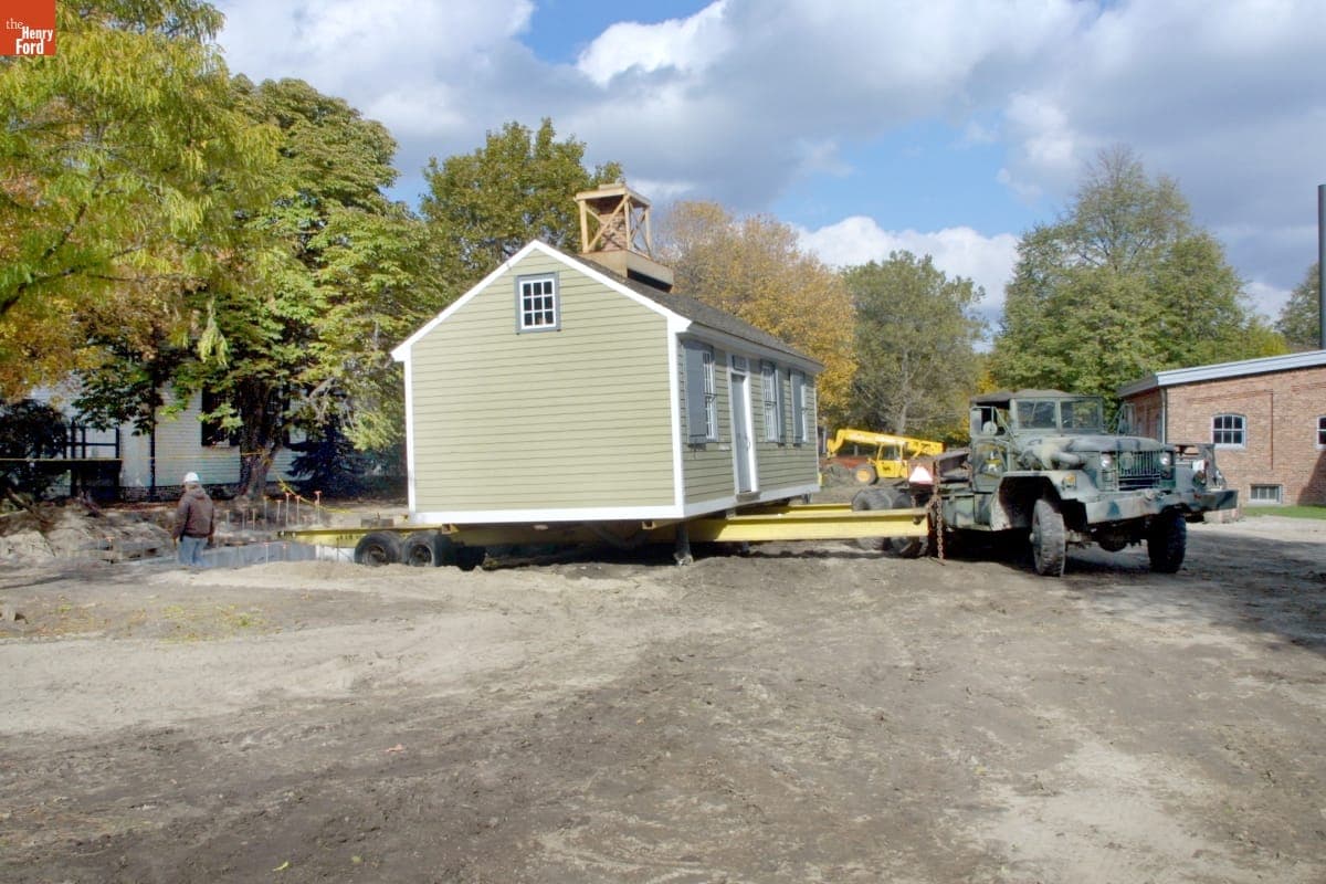 Phoenixville Post Office Being Relocated during the Greenfield Village Restoration Project, October-November 2002