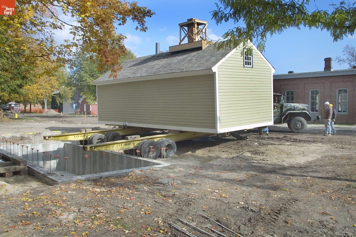 Phoenixville Post Office Being Relocated during the Greenfield Village Restoration Project, October-November 2002